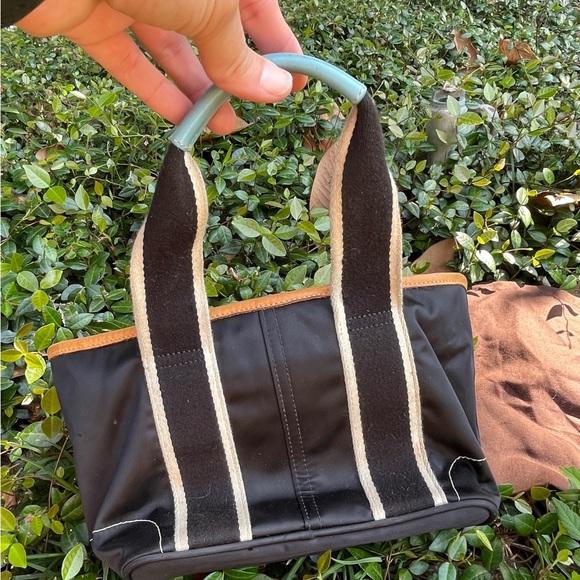 Coach Hampton 1941 Ladybug Blue Black Nylon
Leather Trim Mini Tote Bag - Picture 2 of 11